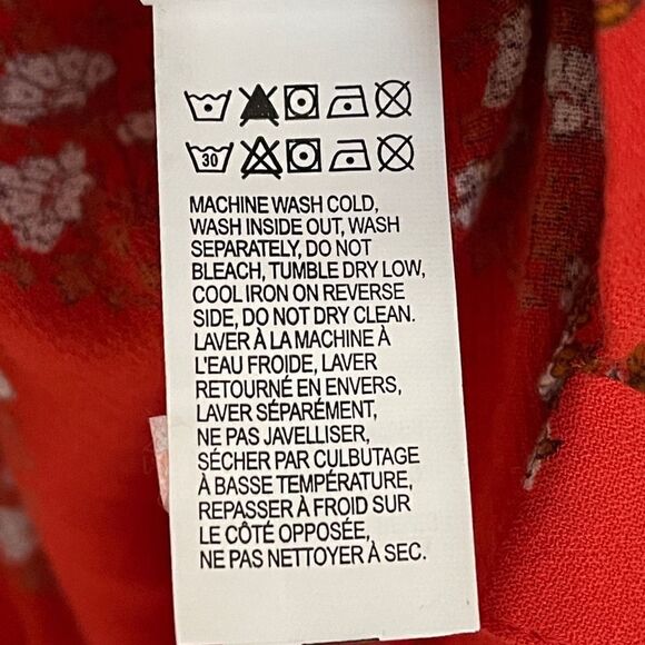 Lucky Brand Sawyer Wrap Boho Top Size L - Picture 8 of 9